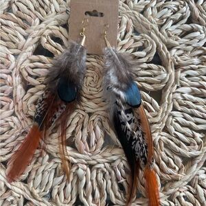 Handmade Bohemian Feather Earrings